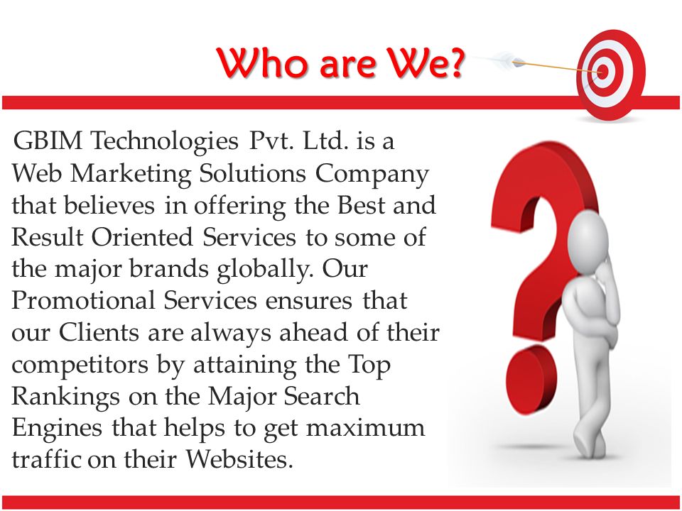 Who are We. GBIM Technologies Pvt. Ltd.