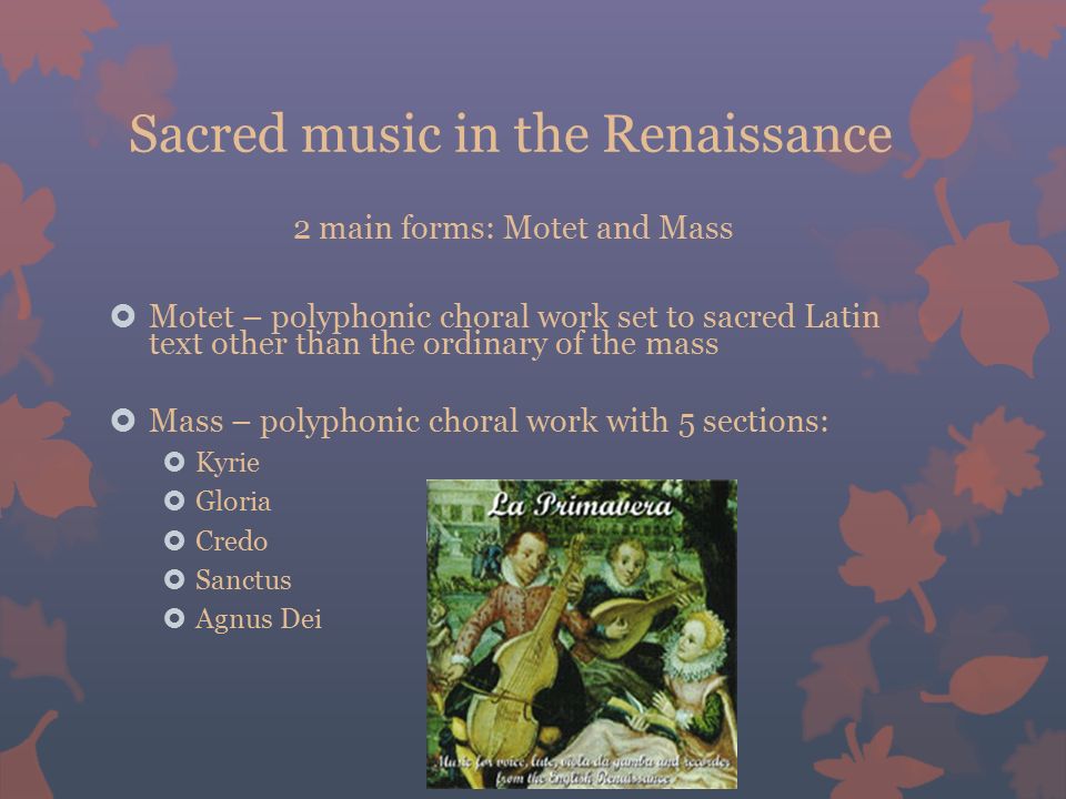 music in the renaissance music before ppt download motet form