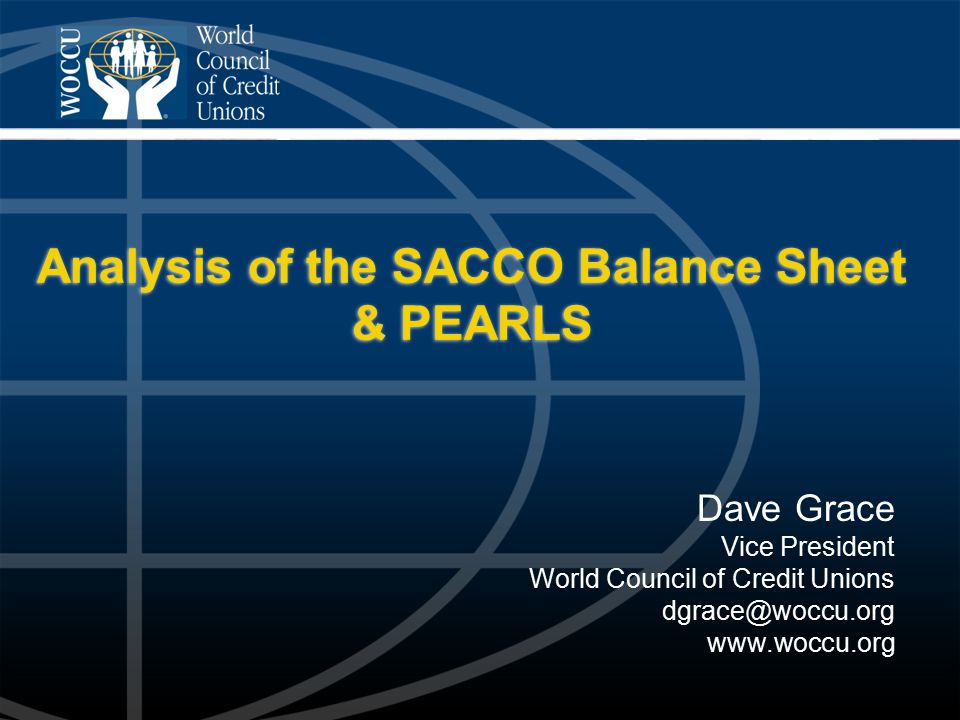 dave grace vice president world council of credit unions analysis of credit union balance sheet