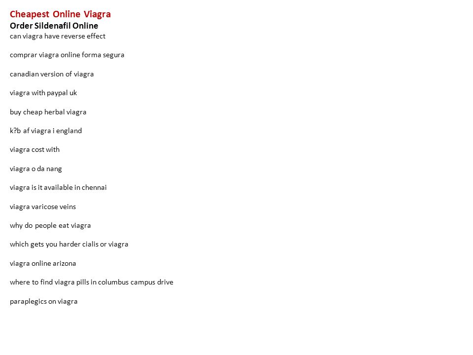 Reverse The Effects Of Viagra