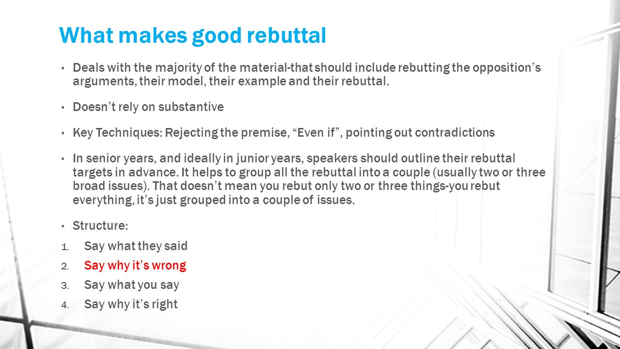 rebuttal outline rebuttal outline