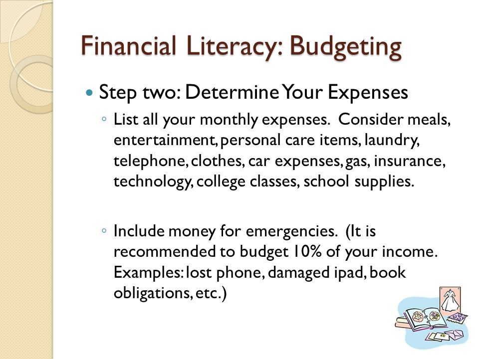 budget expenses list