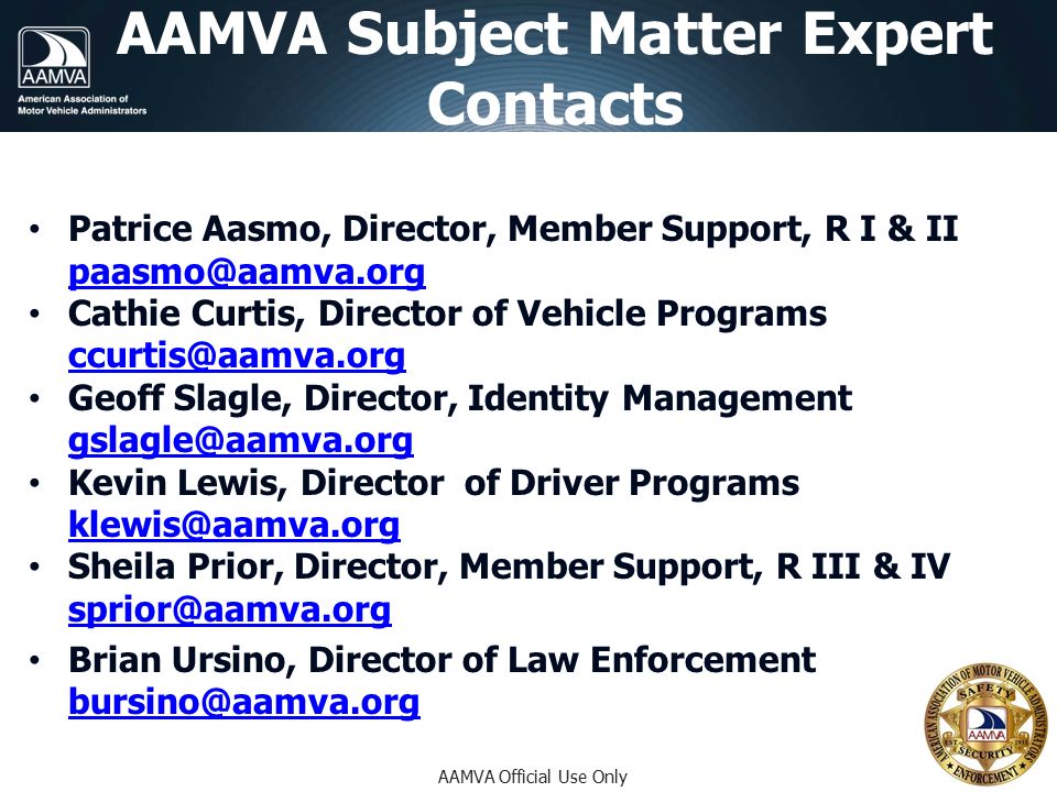 aamva official use only aamva standing committees update driver law aamva form