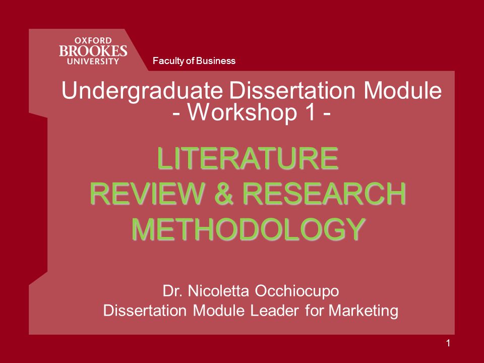 Marking undergraduate dissertations