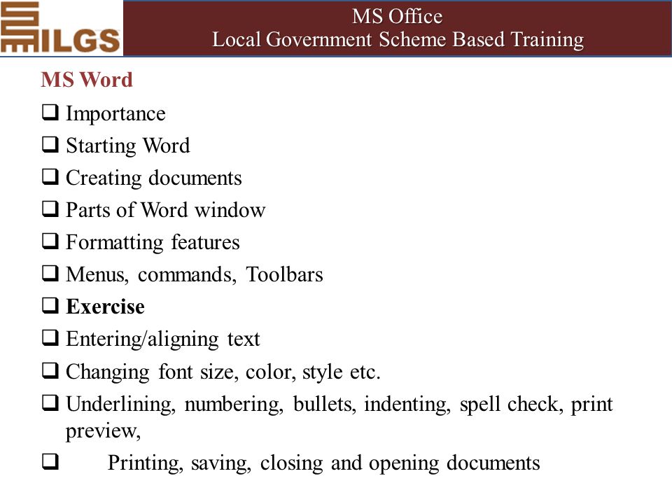 ms office local government scheme based training microsoft office microsoft office exercise