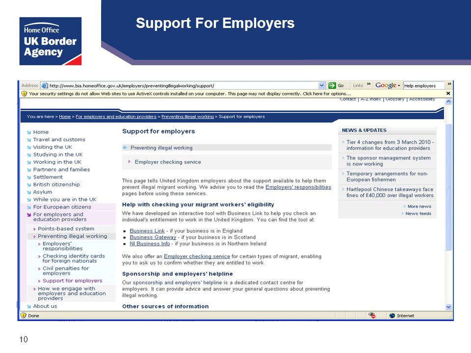 10 Support For Employers