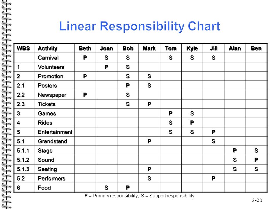 3 1 planning the project project plan project plan ppt download linear responsibility chart
