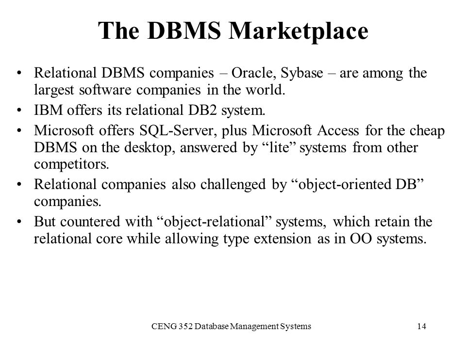 microsoft access competitors