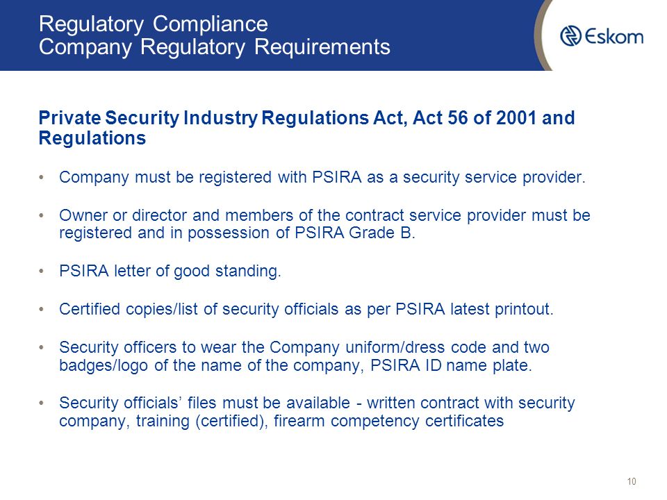 security regulation compliance security regulation compliance