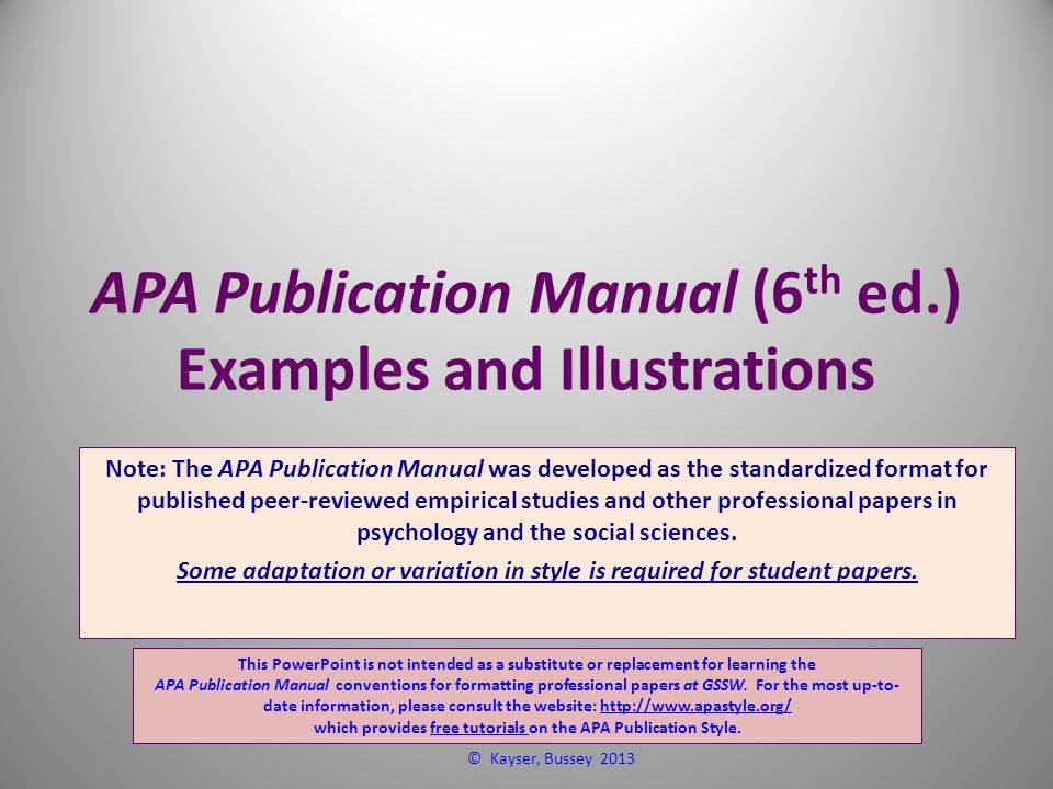 apa style manual 6th edition