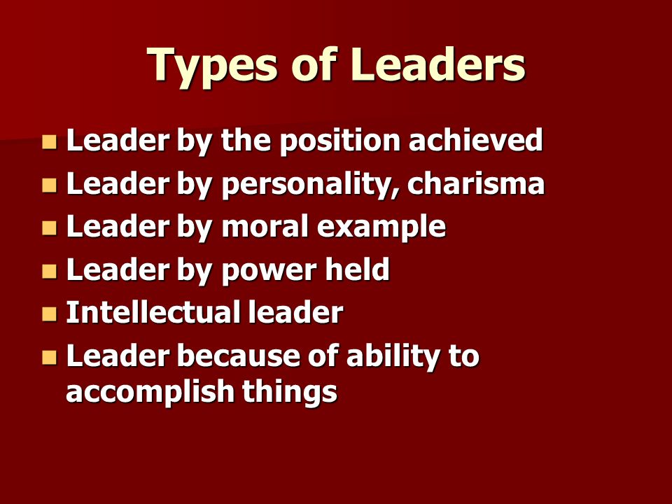 example of leadership
