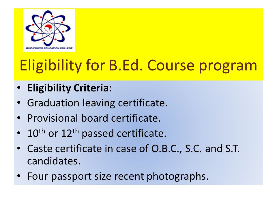 Carrier in B.Ed. Course