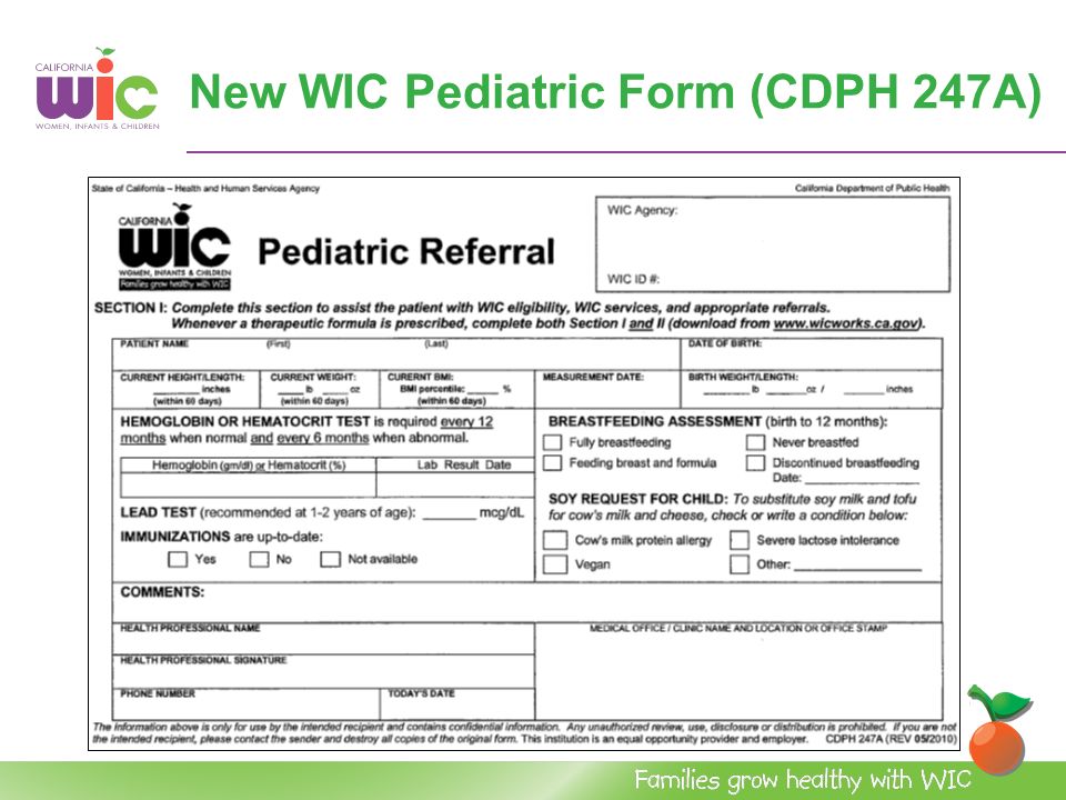 special dietary requests and medical documentation california wic wic form illinois
