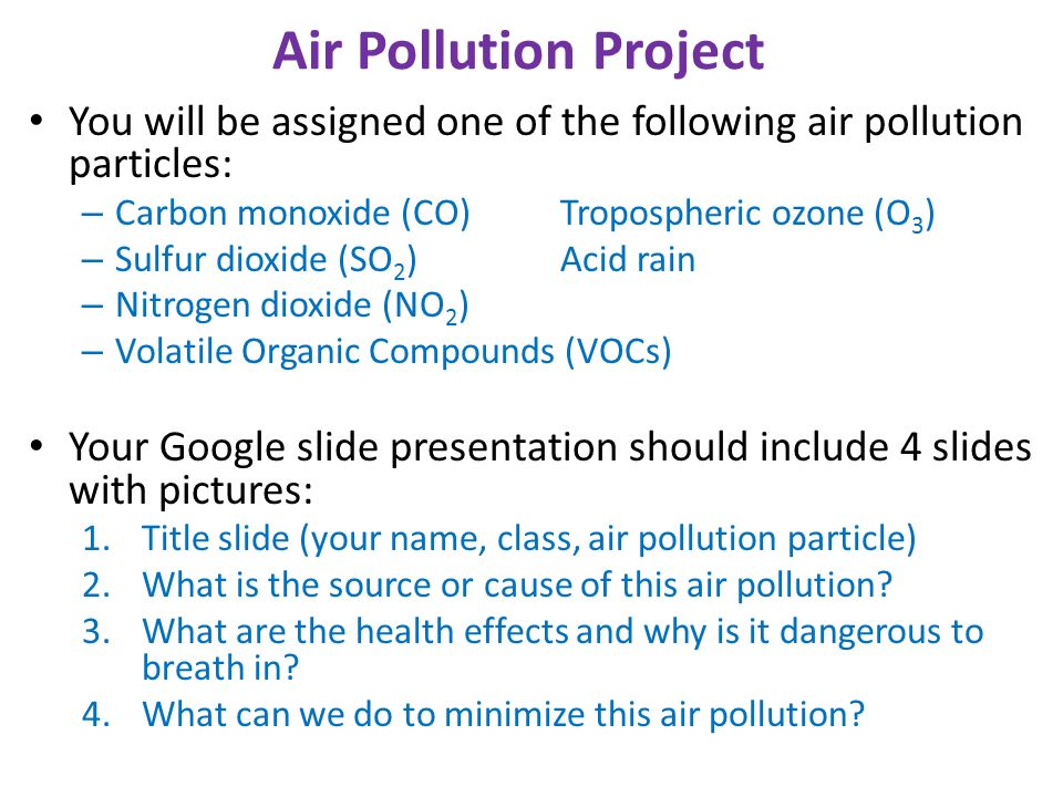 Air Pollution Assignment