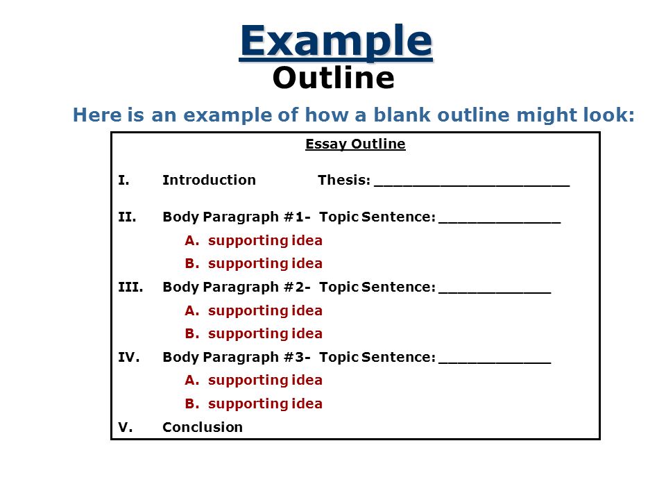 example outline for research paper