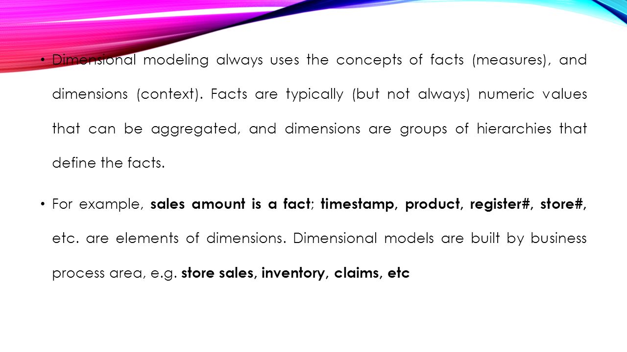 dimensional modeling example