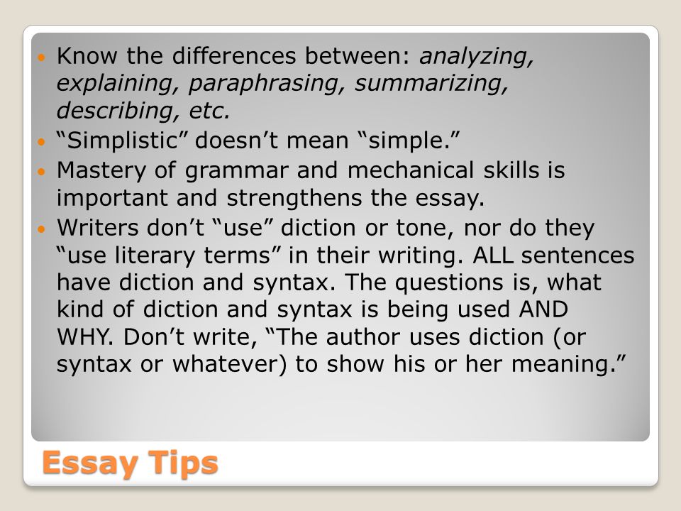English Essay Story