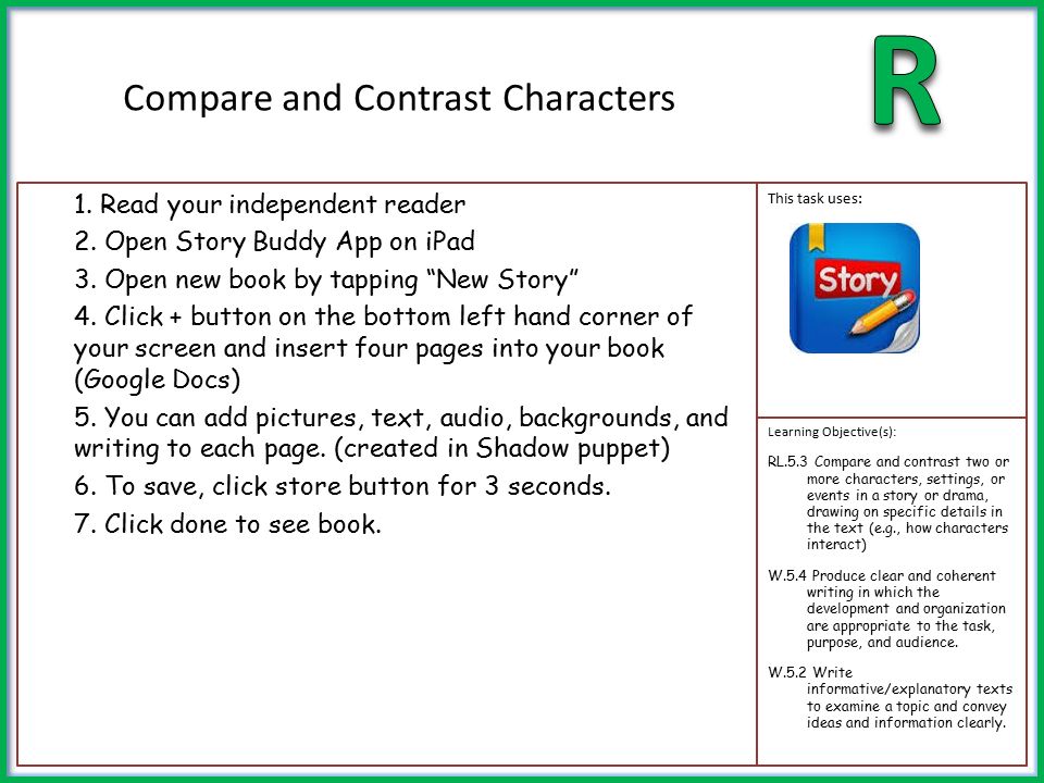 compare and cotrast the characters of compare and cotrast the characters of