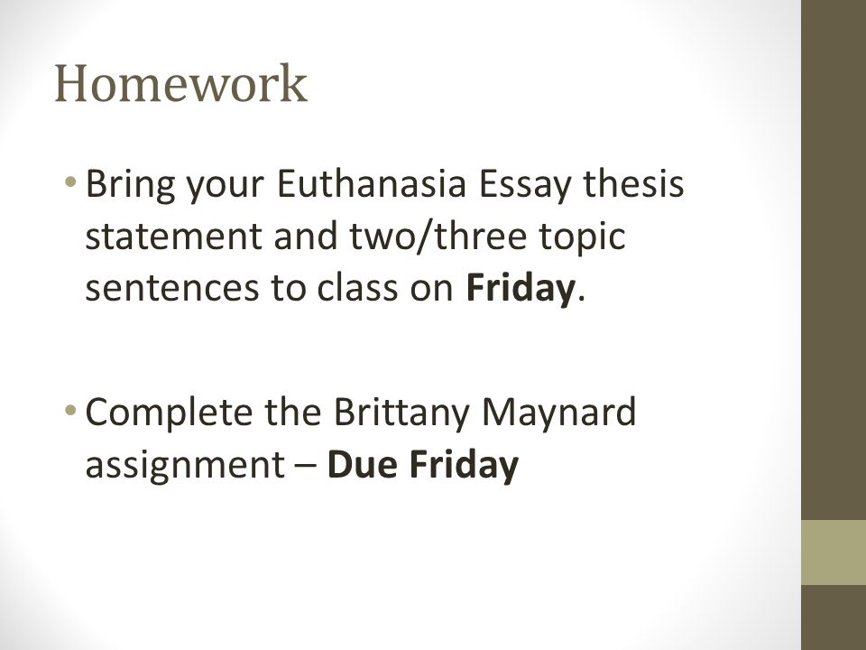 Euthanasia Persuasive Essay