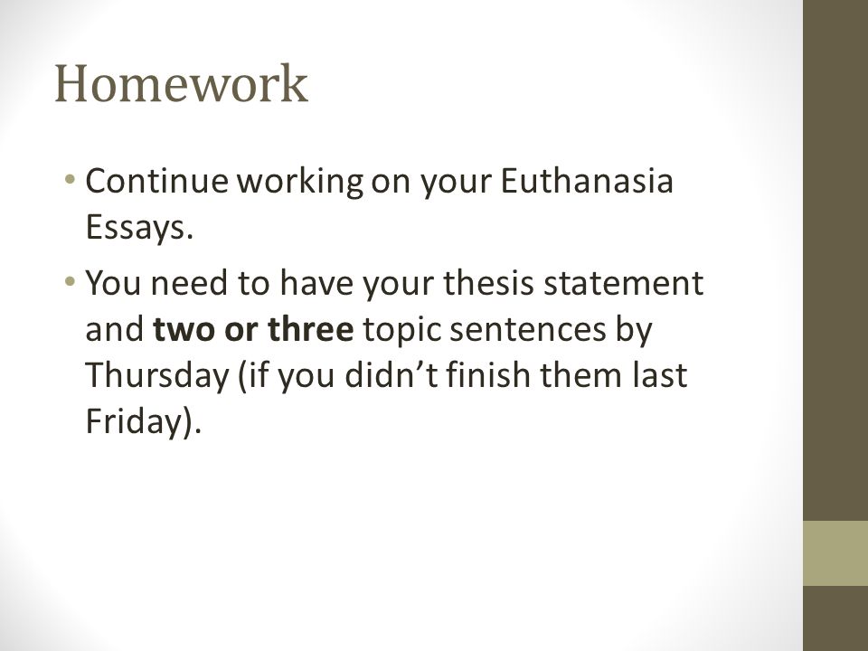 thesis statements on euthanasia thesis statements on euthanasia