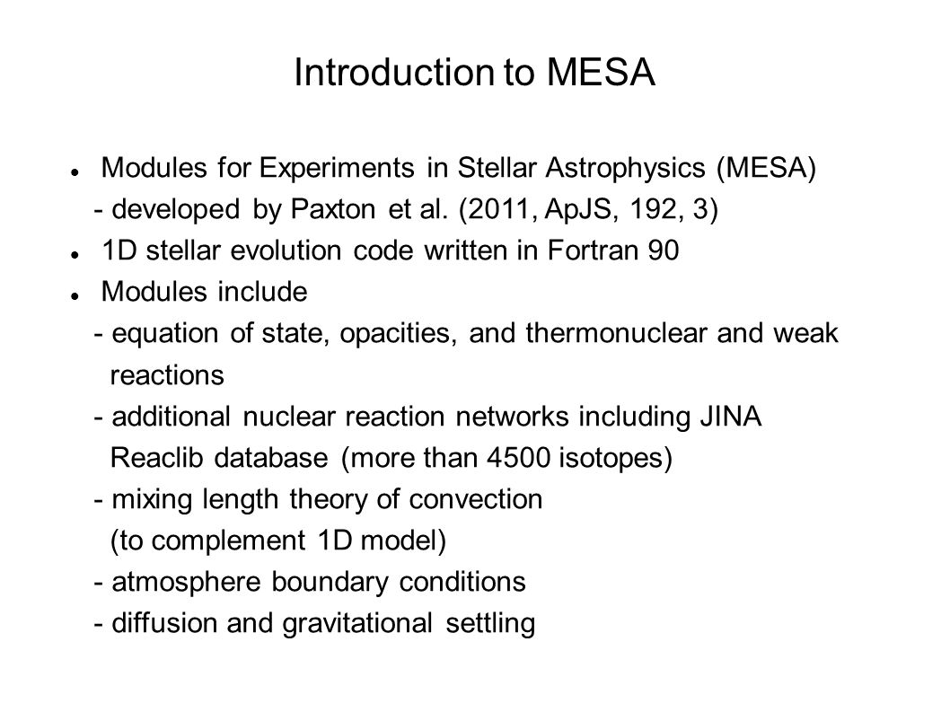 worksheet Stellar Evolution Worksheet computational nuclear astrophysics with parallel computing kyujin introduction to mesa modules for experiments in stellar developed by paxton