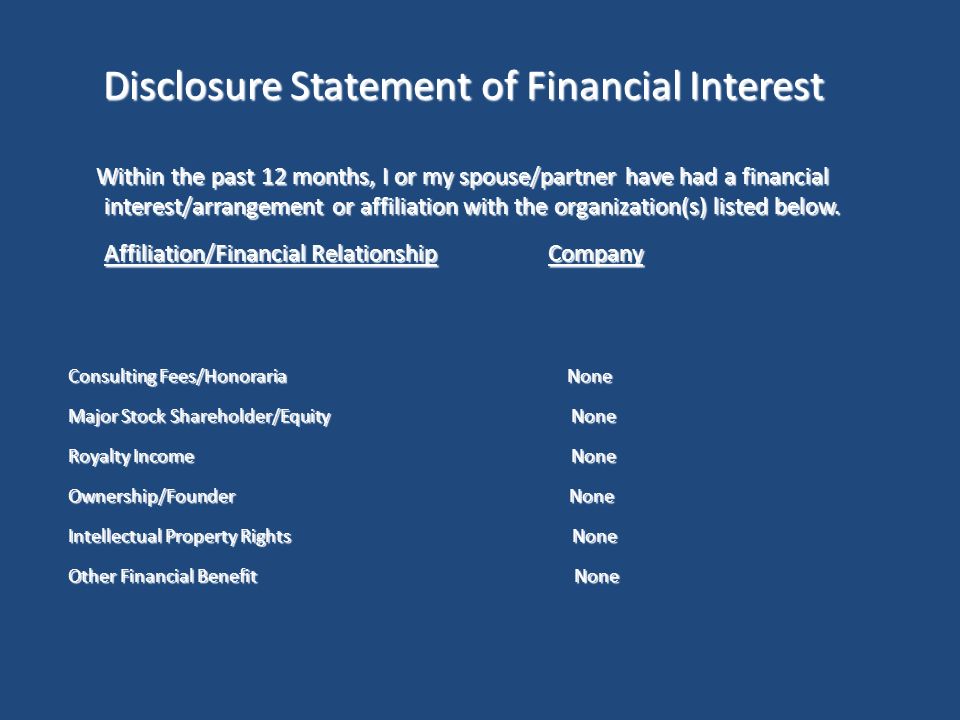disclosure statement disclosure statement