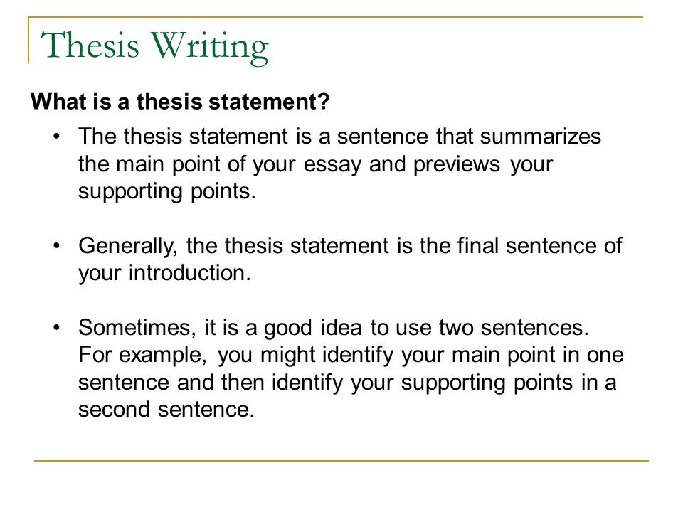 How to identify thesis in essays