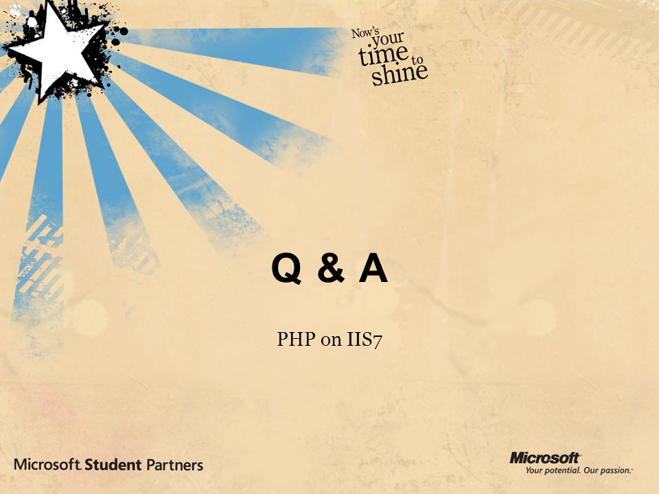 Q & A PHP on IIS7
