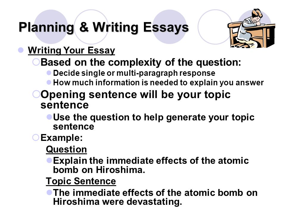 Essay questions on the atomic bomb