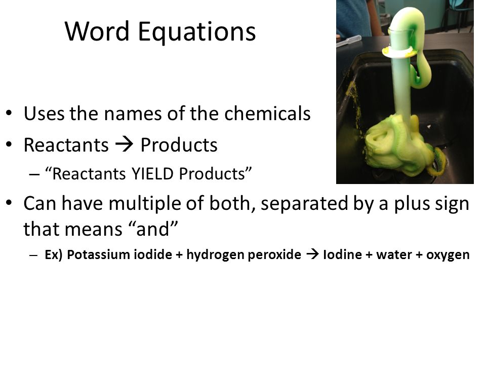 Chemical Reactions Unit 11 Chapter A 3 Word