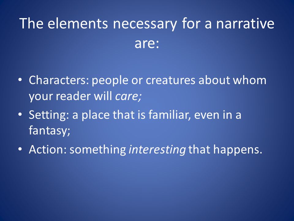 6 elements of a narrative essay 6 elements of a narrative essay