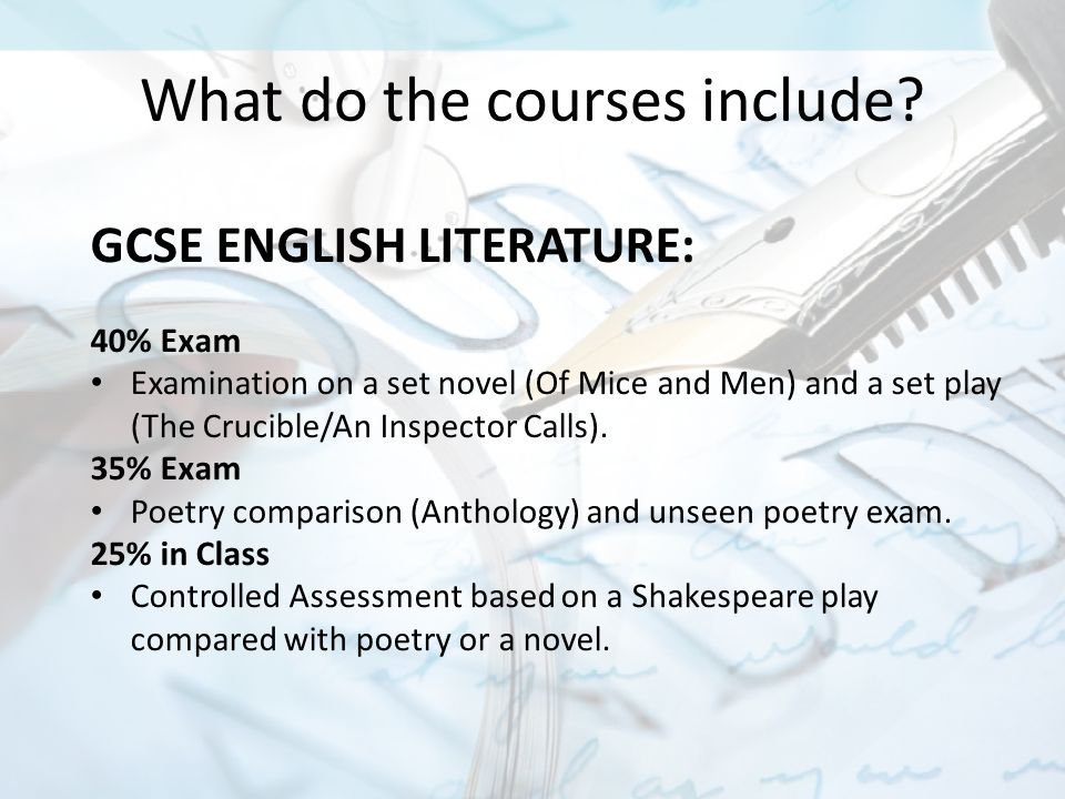 What do the courses include.