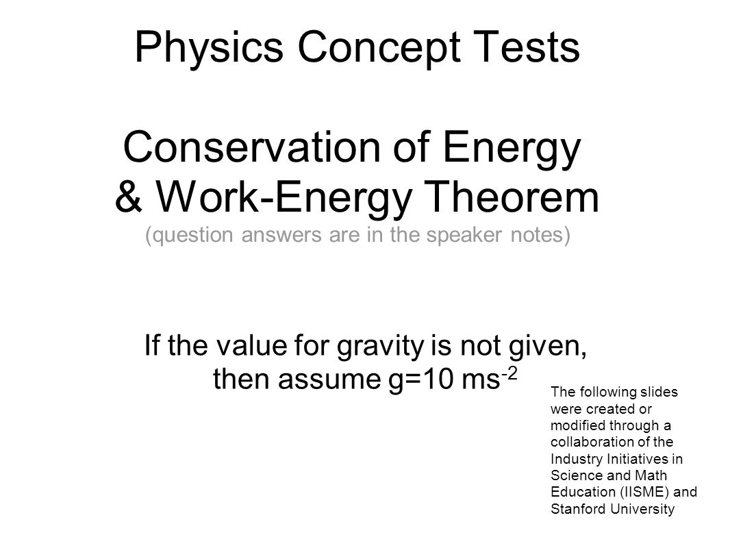 question conservation of energy question conservation of energy