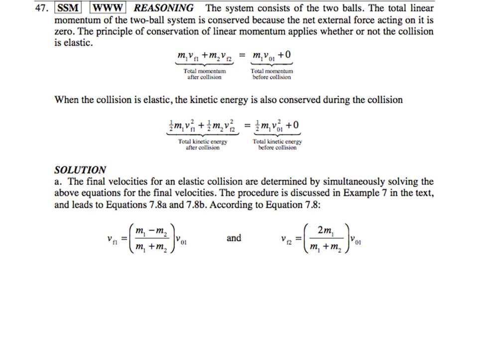 Equation For Final Velocity After Collision Jennarocca Chapter 7 Impulse And Momentum 1 The Theorem Calculation Velocity After Collision