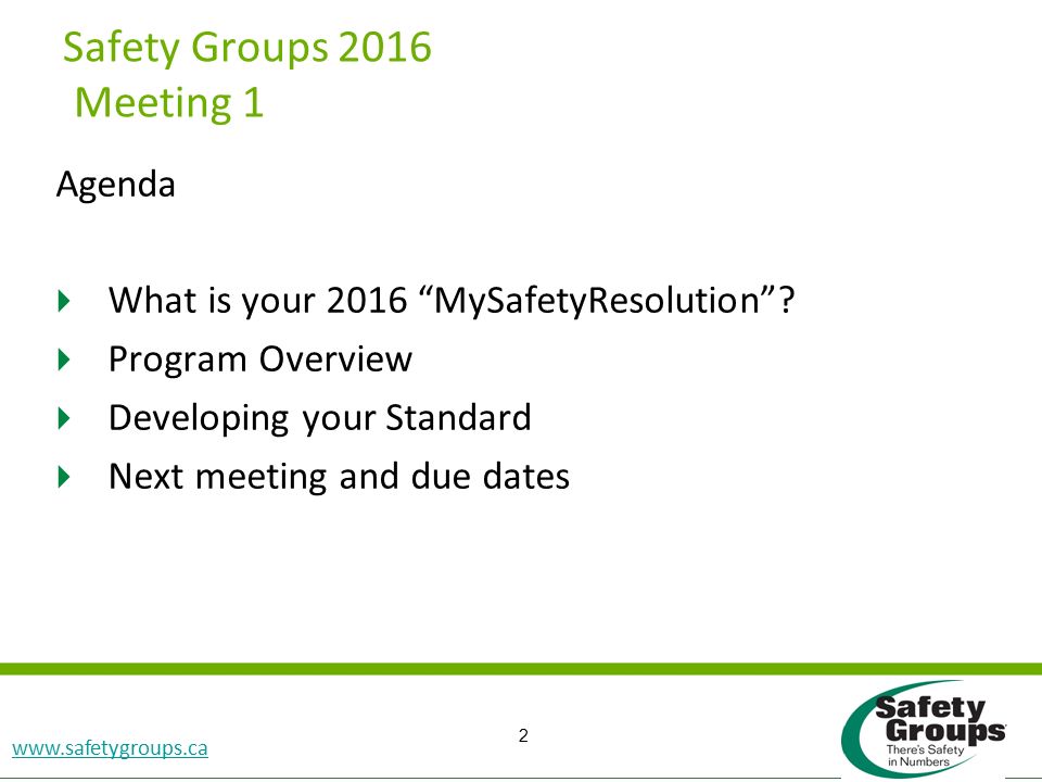Accident Investigation SGRP CD Slide #2   Agenda  What is your 2016 MySafetyResolution .