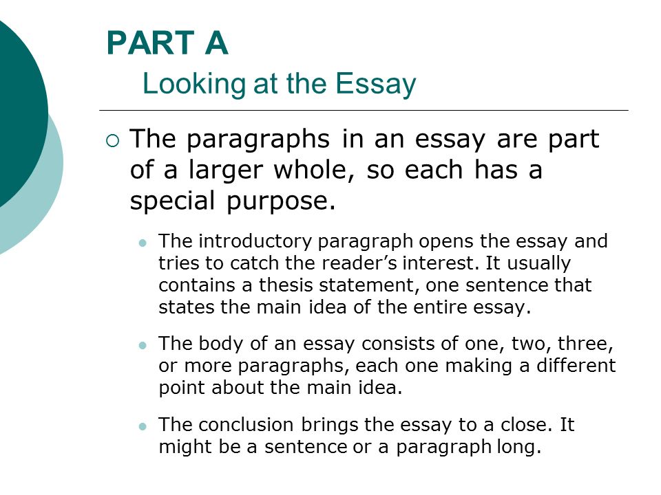 one paragraph outline
