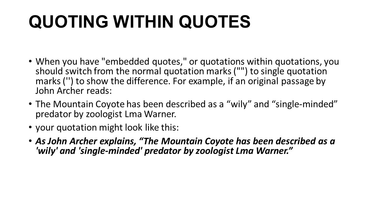 quotes within a research paper quotes within a research paper
