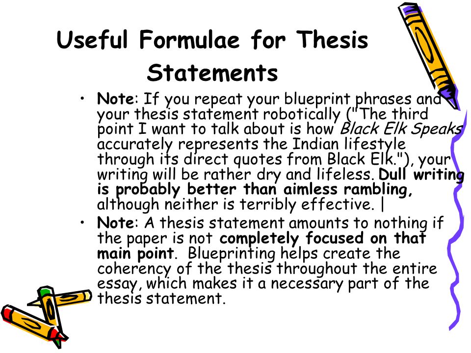 Formulating A Thesis