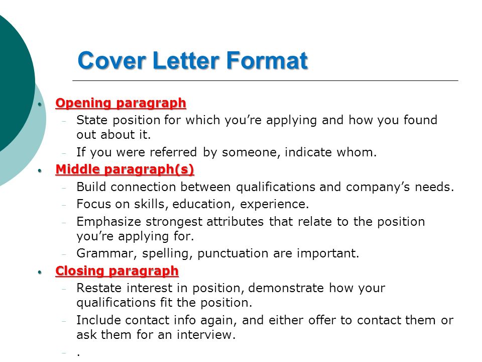 opening paragraph cover letters