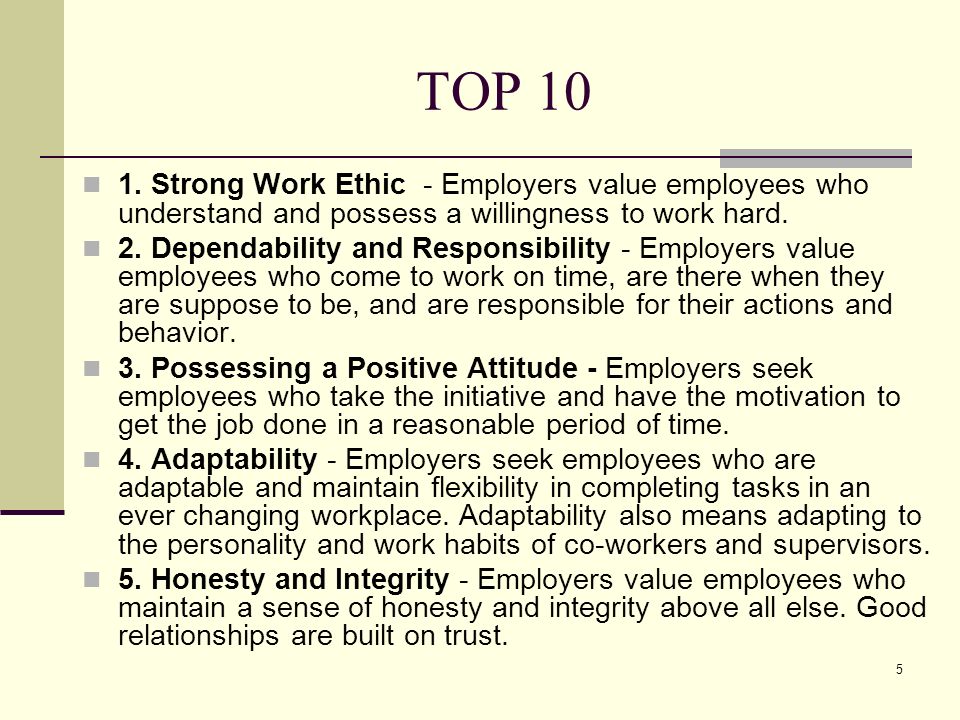 skills employers value