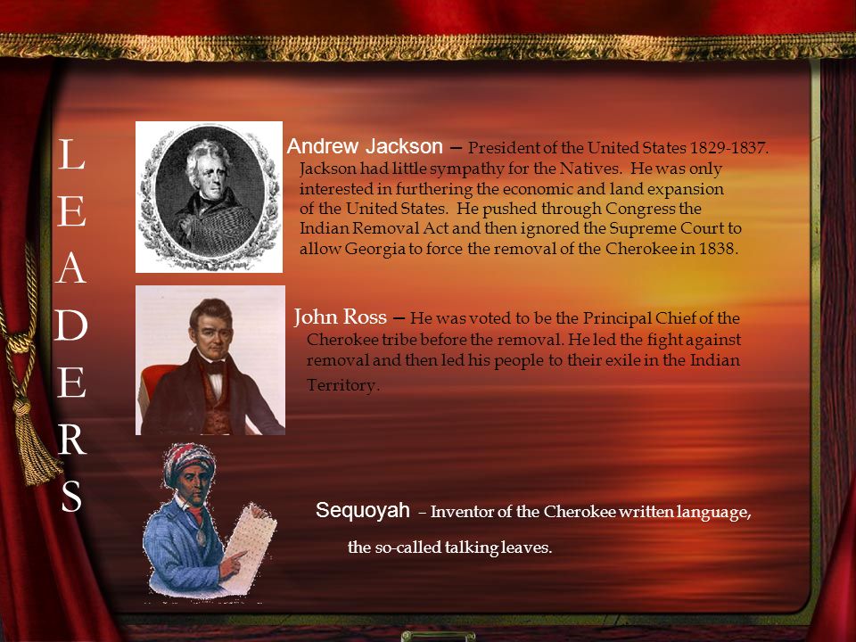 andrew jackson and trail of tears essay Andrew jackson 1 who is the above write a well-organized essay that includes an introduction microsoft word - larrow-trail of tearsdoc author: gagemyers. andrew jackson and trail of tears essay Andrew jackson 1 who is the above write a well-organized essay that includes an introduction microsoft word - larrow-trail of tearsdoc author: gagemyers.