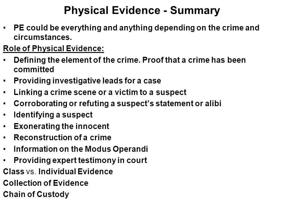 what is physical evidence of sbi what is physical evidence of sbi