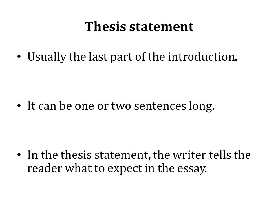 Essential parts of thesis writing