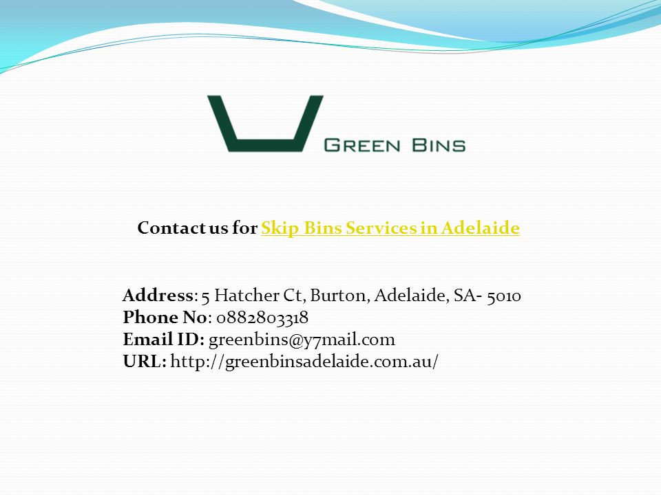 Address: 5 Hatcher Ct, Burton, Adelaide, SA Phone No: ID: URL:   Contact us for Skip Bins Services in AdelaideSkip Bins Services in Adelaide