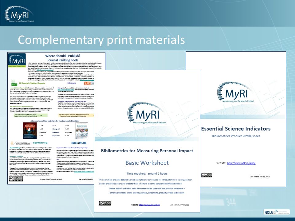 Complementary print materials
