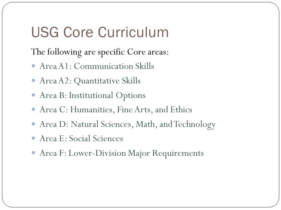 specific skills area