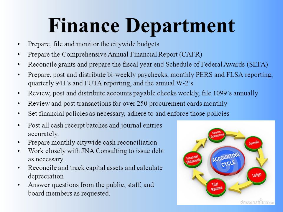weekly finance report