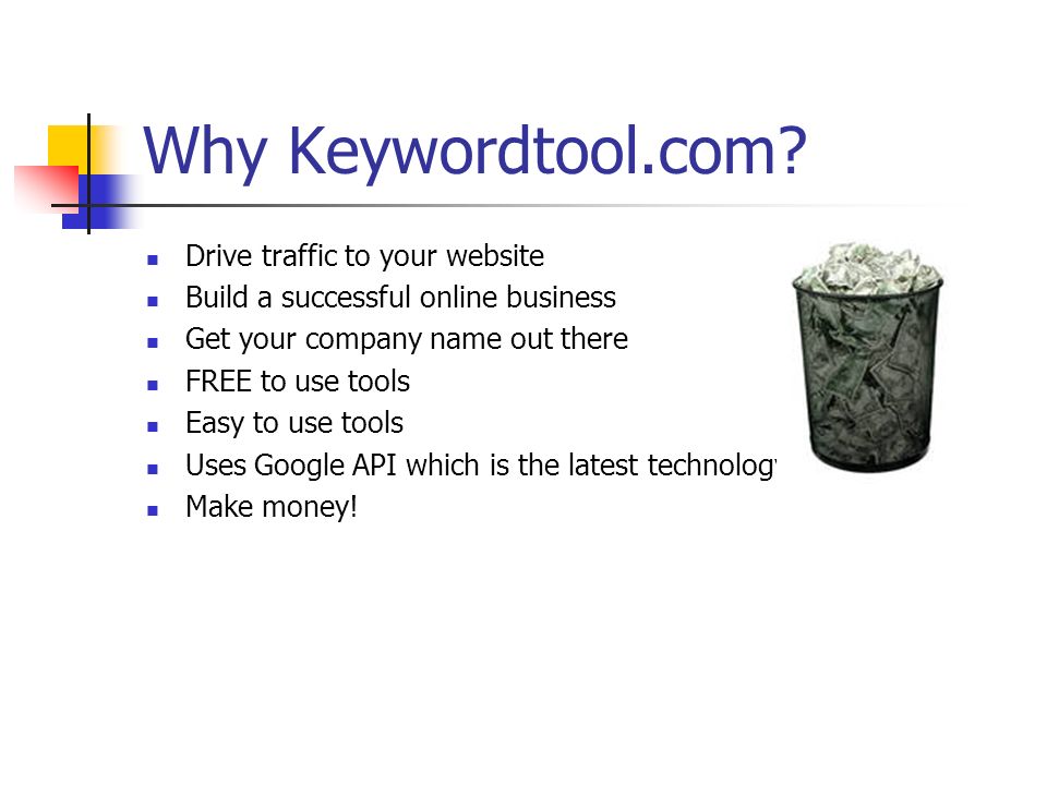 Why Keywordtool.com.