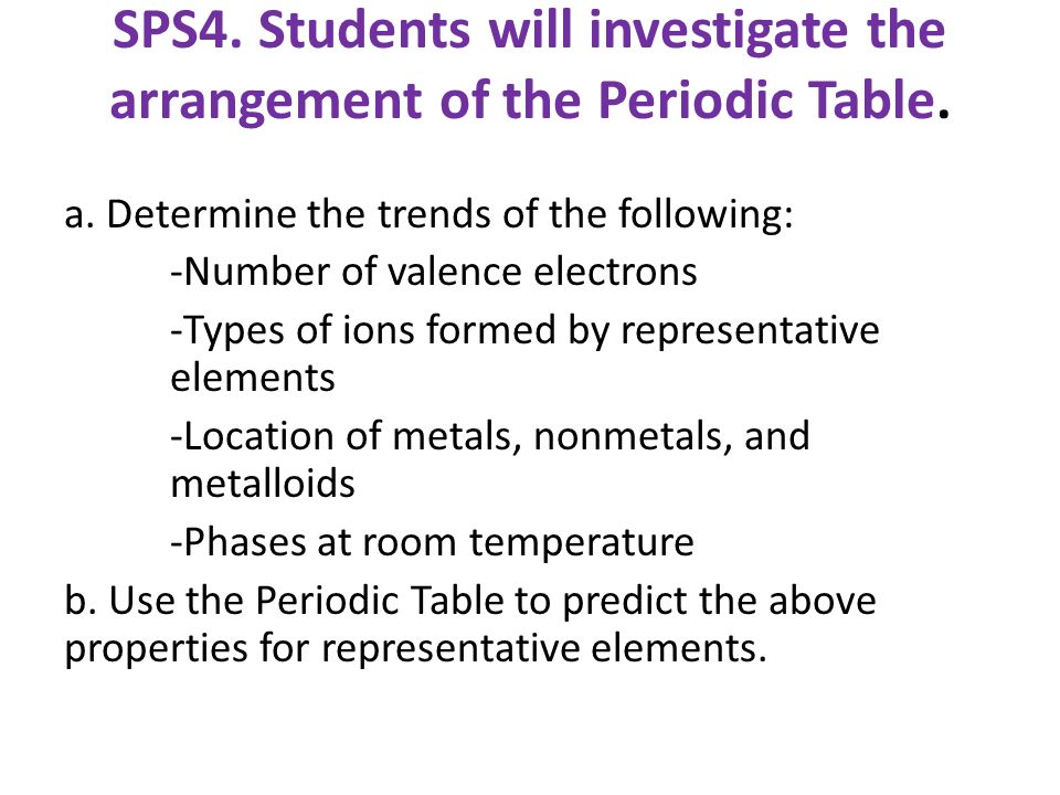 students will investigate the arrangement of the periodic table - Periodic Table Arranged By Valence Electrons students will investigate the arrangement of the periodic table - Periodic Table Arranged By Valence Electrons