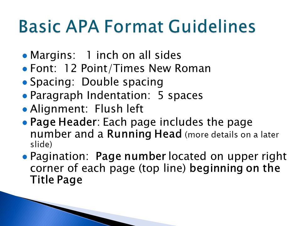does apa format require double spacing
